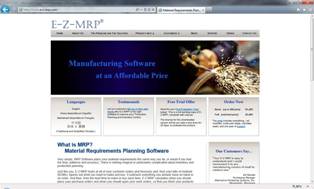 Image of E-Z-MRP.com website